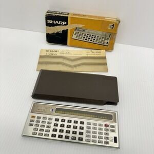 Sharp EL-5100 Vintage Scientific Calculator W/Manual & Slip Case - Working Read
